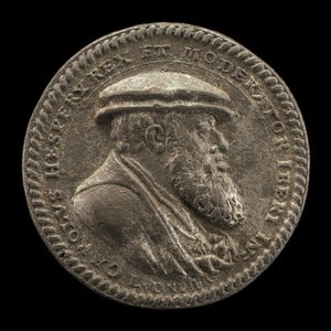 Carlo V, 1500-1558, Re di Spagna 1516-1556, Imperatore del Sacro Romano Impero 1519 [recto], 1542 da Ludwig Neufahrer