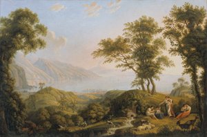 Paesaggio meridionale con Vesuvio da Ludwig Philipp Strack