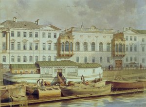 Palazzo Naryshkin sul fiume Fontanka, metà del XIX secolo da Ludwig Premazzi