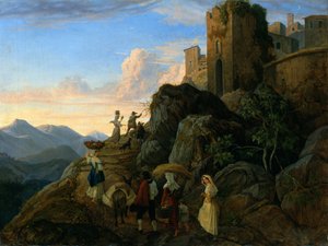 Civitella (Evening) da Ludwig Richter