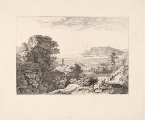 Veduta del Castello di Olevano da Ludwig Richter
