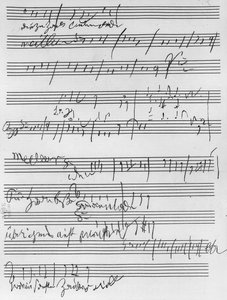 Partitura musicale manoscritta (inchiostro su carta)