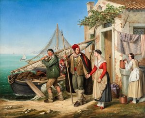 Una famiglia di pescatori veneziani da Ludwig von Beniczky