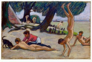 Ragazzi sulla spiaggia da Ludwig von Hofmann
