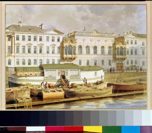 Il palazzo Naryshkin sul fiume Fontanka da Luigi Premazzi