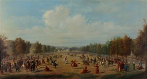 Gioco del Jereed a Kagithane, c. 1890 da Luigi Acquarone