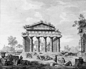 Il tempio di Giunone a Paestum da Luigi Balugani