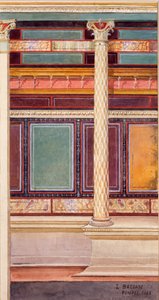 Stile architettonico affresco nel cubicolo, Casa delle Nozze d