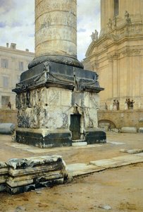 Colonna Traiana a Roma, di Luigi Bazzani (1836-1927) da Luigi Bazzani