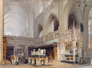 Interno della chiesa di Brou a Bourg-en-Bresse