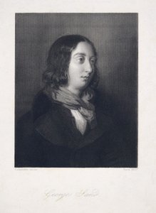 Ritratto di George Sand, pub. 1837 (incisione) da Luigi Calamatta