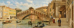 Luigi Ferrazzi Ponte Rialto 1875 da Luigi Ferrazzi