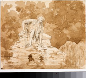 Appennino, Dio del Fiume scolpito nella roccia nel 1580 a Pratolino, Villa Demidov