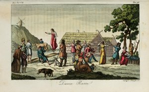 Danza russa. Illustrazione da Il costume antico e moderno o storia del governo di Giulio Ferrario da Luigi Giarrè