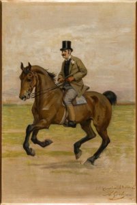 Vittorio Matteo Corcos a cavallo da Luigi Gioli