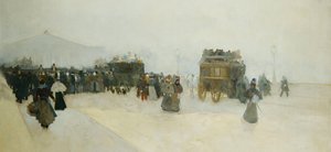 Place de la Concorde e il Palais Bourbon da Luigi Loir