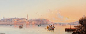 Porto di Marsamxett, Valletta, Malta da Luigi Maria Galea