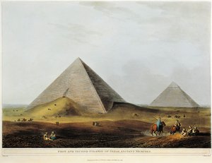 Abitazione araba costruita su antiche rovine lungo il canale Menuf in Egitto da Views in Egypt, incisione da Luigi Mayer