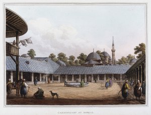 Accampamento a Borgas. in "Vedute nei domini ottomani, in Europa, in Asia e alcune delle isole del Mediterraneo" dai disegni originali di Luigi Mayer, Londra da Luigi Mayer