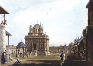 Chiesa e Convento di Santa Maria, Turchia. In "Vedute nei domini ottomani, in Europa, in Asia e in alcune isole del Mediterraneo" dai disegni originali di Luigi Mayer, Londra da Luigi Mayer