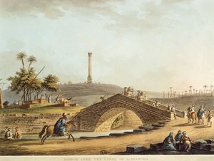 Egitto, Ponte sul Canale di Alessandria, di Luigi Mayer, incisione da Luigi Mayer
