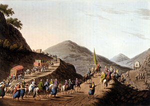 Esodo sulle strade dei monti dei Balcani - in Vedute nei domini ottomani, in Europa, in Asia e in alcune isole del Mediterraneo dai disegni originali di Luigi Mayer, Londra da Luigi Mayer