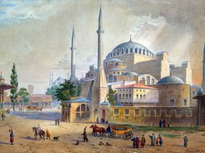 La Hagia Sophia a Costantinopoli da Luigi Mayer