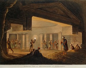 Veduta delle catacombe di Alessandria (Egitto) da Vedute in Egitto di Luigi Mayer, incisione da Luigi Mayer