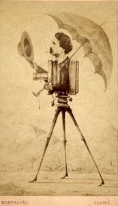 Caricatura del fotografo con macchina fotografica da Luigi Montabone