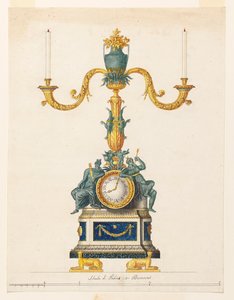 Progetto per un Candelabro con Orologio da Luigi Righetti