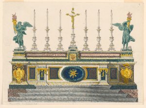 Disegno, Altare di marmi colorati, 1820 ca.