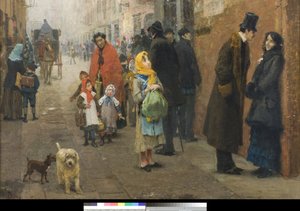 Una strada a Milano, 1881 da Luigi Rossi