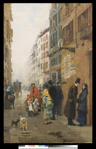Una strada a Milano, 1881 da Luigi Rossi