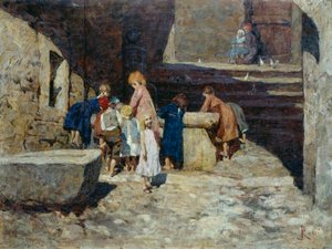Bambini alla fontana da Luigi Rossi