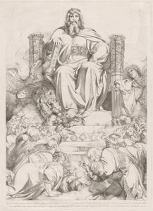 Et ecce sedes posita erat in coelo... (Dio il Figlio in Maestà sul Trono Circondato dalle Quattro Creature e Adorato dai Ventiquattro Anziani) da Luigi Sabatelli I