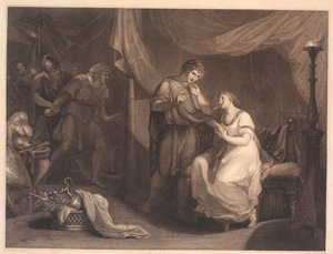 Troilo sorprende Cressida e Diomede. Da William Shakespeare "Troilo e Cressida", atto 5, scena 2 da Luigi Schiavonetti