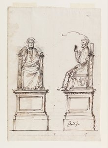 Progetto per un trono di marmo per la statua di San Pietro, San Pietro, Roma da Luigi Vanvitelli