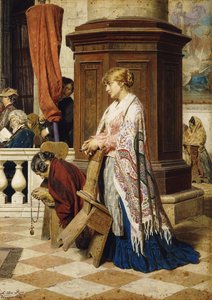 Tentazione nella casa di Dio, 1881 da Luigi da Rios