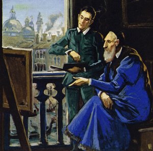 Dominico Theotocopuli, meglio conosciuto al mondo come El Greco (Il Greco) (litografia a colori) da Luis Arcas Brauner