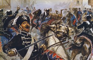 Ussari neri tedeschi (litografia a colori) da Luis Arcas Brauner