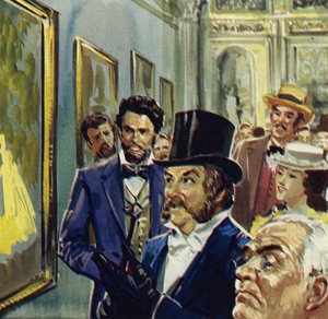 La Loge è il contributo di Renoir alla prima mostra degli Impressionisti (litografia a colori) da Luis Arcas Brauner