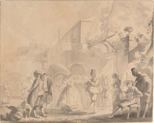 Danza in una Piazza del Villaggio da Luis Paret y Alcazar
