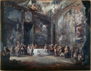 Carlo III pranza alla presenza della corte da Luis Paret y Alcazar