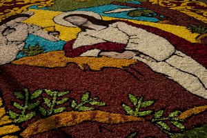 Settimana Santa, tappeto di fiori Surco, Lima, Perù