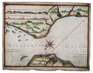 Carta dello Stretto di Dover, c.1587-88 da Luis Teixeira