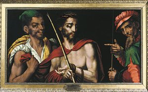 Cristo davanti a Ponzio Pilato (Pontius Pilatius) Dipinto di Luis de Morales (1515-1586) XVI secolo da Luis de Morales