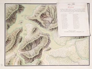 Carta del fiume Valdivia e dintorni, Cile da Luis de Surville