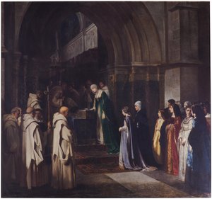 La regina Isabella la Cattolica alla Certosa di Miraflores da Luis Alvarez Catalá