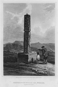 Colonna monumentale, vicino a Wooler, Northumberland da Luke (after) Clennell