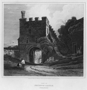 Parte del castello di Prudhoe, Northumberland
